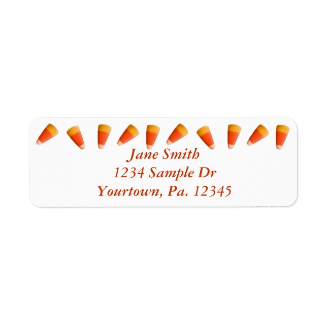 Candy Corn Address Label (Front)