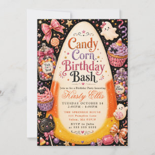 Candy Corn Birthday Bash Invitation