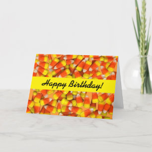Candy Corn - Birthday "blank" Card