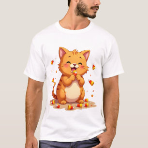 Candy Corn Cat Attack T-Shirt