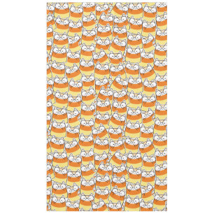 Candy Corn Cat Pattern Tablecloth