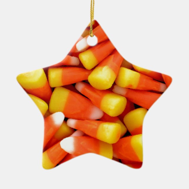 CANDY CORN CERAMIC TREE DECORATION (Front)