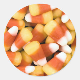 candy corn classic round sticker