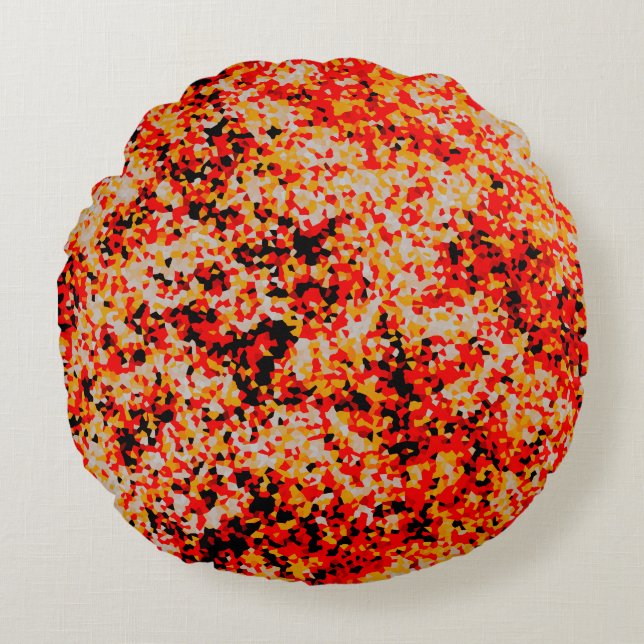 Candy Corn Confetti Round Cushion (Front)