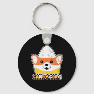 Candy Corn Corgi Halloween Dog Candy Corg Men Key Ring
