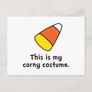 Candy Corn Corny Costume Postcard