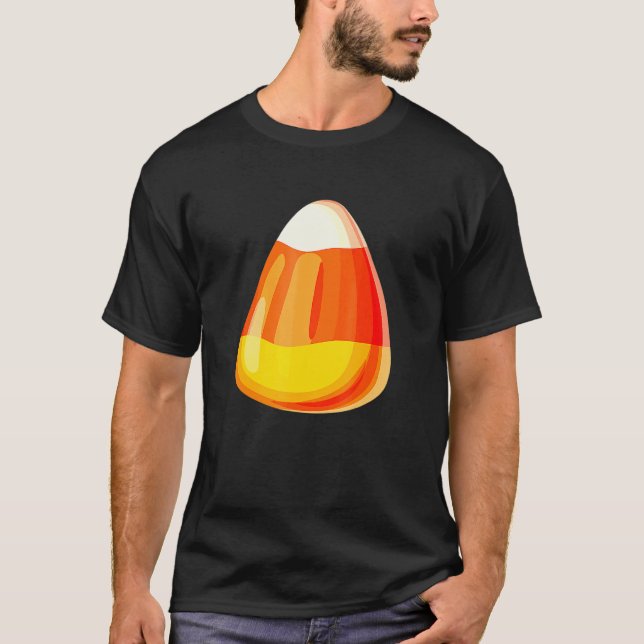 Candy Corn Costume Last Minute Lazy Party T-Shirt (Front)