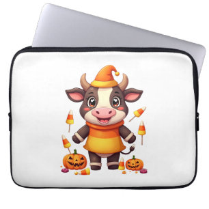 Candy Corn Cow Laptop Sleeve