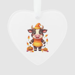 Candy Corn Cow Ornament