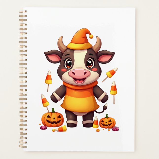 Candy Corn Cow Planner (Front)