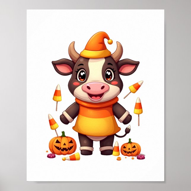 Candy Corn Cow Poster (Front)