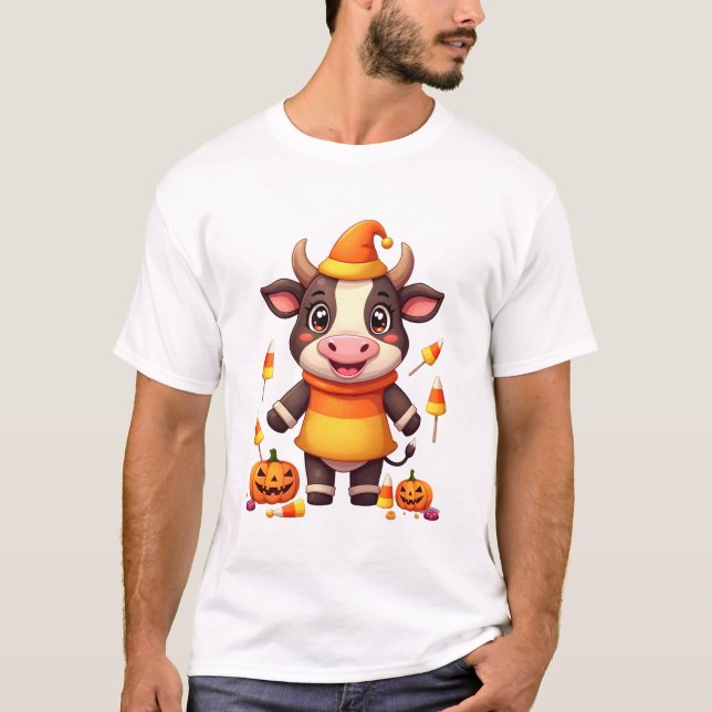 Candy Corn Cow T-Shirt (Front)