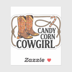 Candy Corn Cowgirl Western Halloween