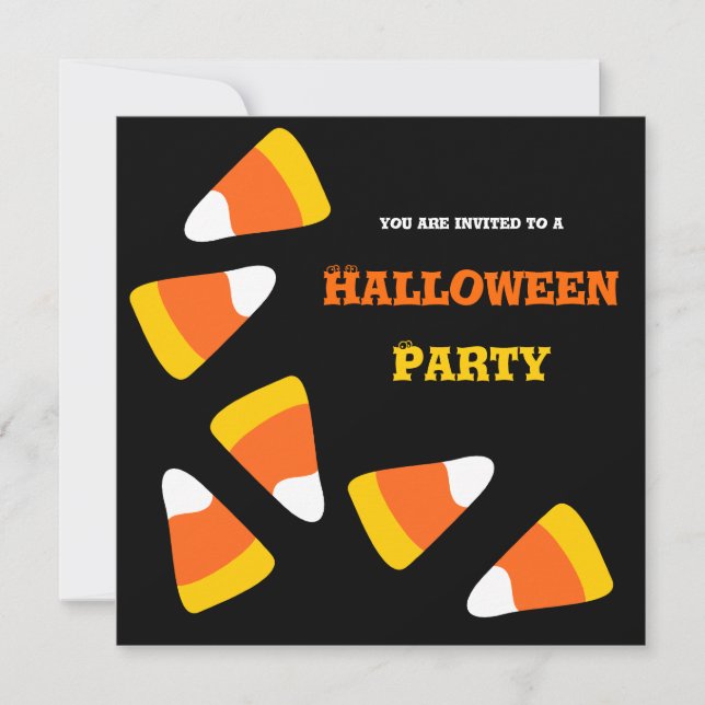 Candy Corn Craze Halloween Party Invitation (Front)
