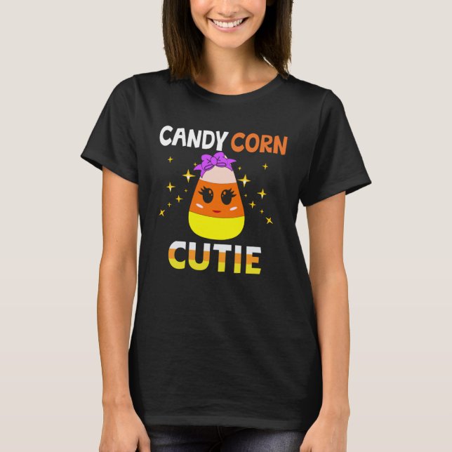 Candy Corn Cutie Cute Halloween candy corn costume T-Shirt (Front)