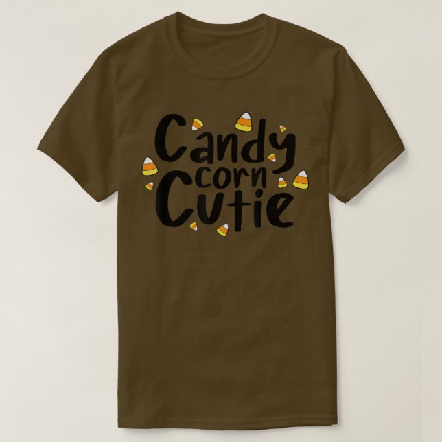 Candy Corn Cutie Funny Halloween  T-Shirt (Design Front)