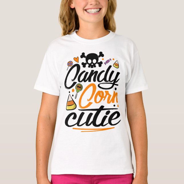Candy Corn Cutie Halloween Costume T-Shirt (Front)