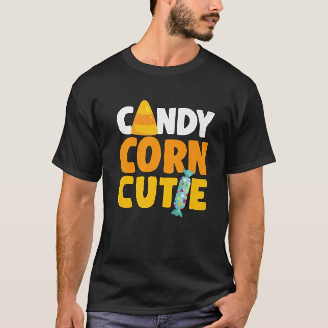Candy Corn Cutie Halloween Costume Trick Or Treat T-Shirt (Front)