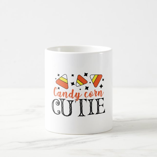 Candy Corn Cutie Halloween Trick Or Treat Coffee Mug (Center)