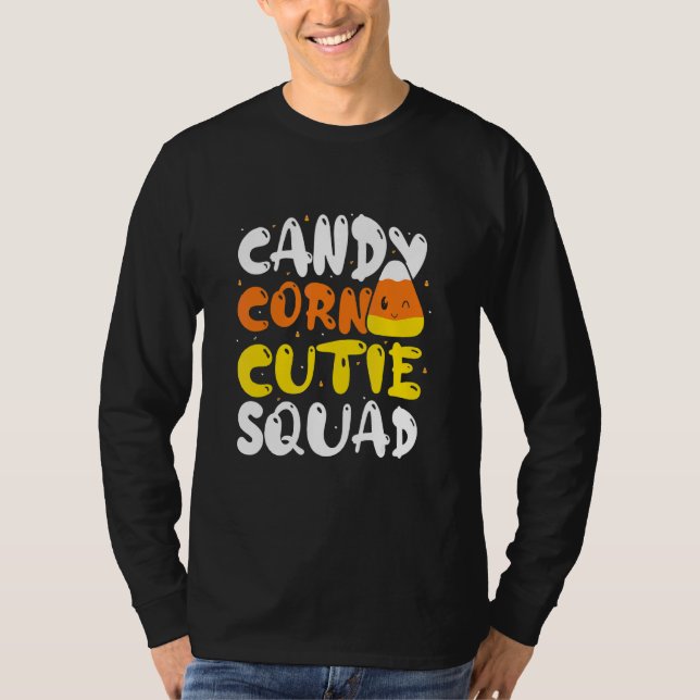 Candy Corn Cutie Squad  Halloween Day With Candy C T-Shirt (Front)