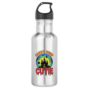 Candy Corn Cutie Vintage Halloween Castle Design_1 532 Ml Water Bottle