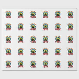 Candy Corn Cutie Vintage Halloween Castle Design_1 Wrapping Paper