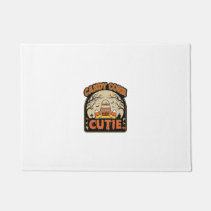 Candy Corn Cutie Vintage Halloween Vector Design_1 Doormat