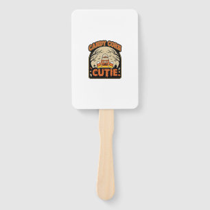 Candy Corn Cutie Vintage Halloween Vector Design_1 Hand Fan