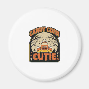Candy Corn Cutie Vintage Halloween Vector Design_1 Magnet