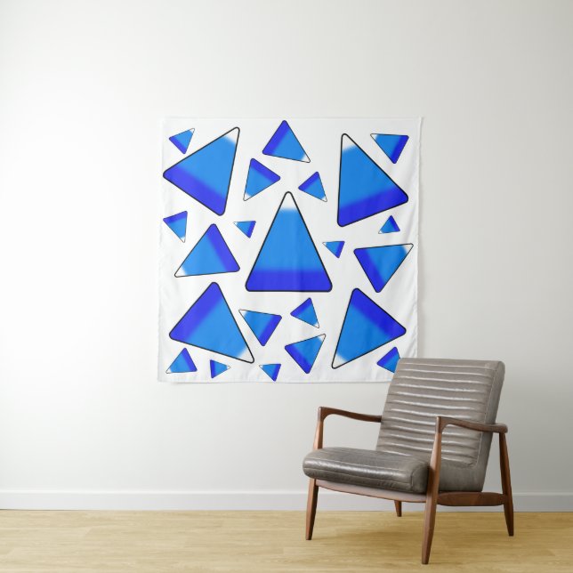Candy Corn Dark Blues Tapestry (In Situ)