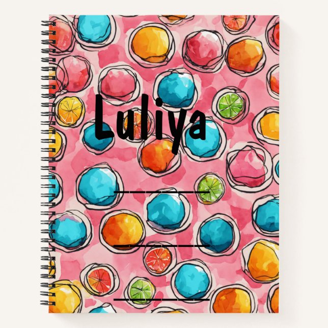 Candy Corn Delight Spiral Notebook (Front)