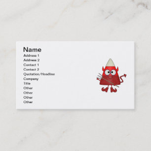 Candy Corn Devil Halloween Business Card