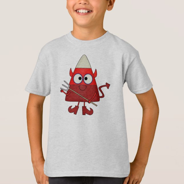 Candy Corn Devil Halloween T-Shirt (Front)
