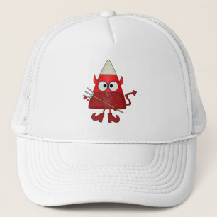Candy Corn Devil Halloween Trucker Hat