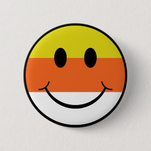 Candy Corn Face 6 Cm Round Badge