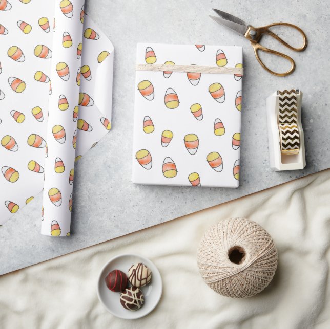 Candy Corn Fall Wrapping Paper (Crafts)