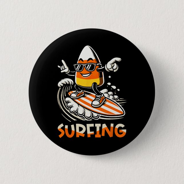 Candy Corn Funny Halloween Design  6 Cm Round Badge (Front)