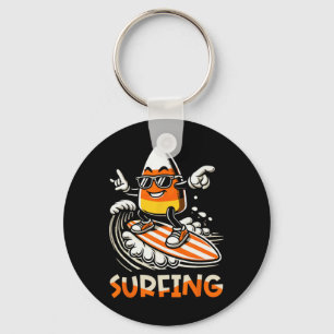 Candy Corn Funny Halloween Design Key Ring