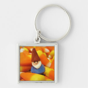 Candy Corn Gnome Key Ring