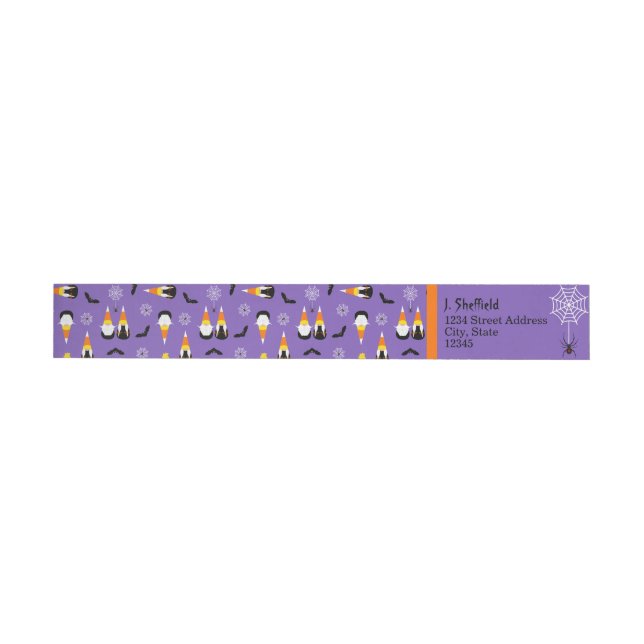 Candy Corn Gnomes Wrap Around Label (Individual)