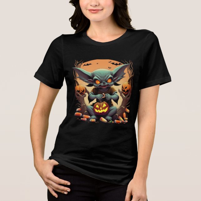 Candy Corn Gremlin Tri-Blend Shirt (Front)