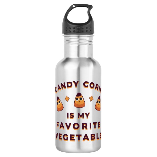 Candy Corn Halloween 710 Ml Water Bottle (Front)