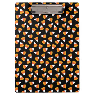 Candy Corn Halloween Black and Orange Clipboard