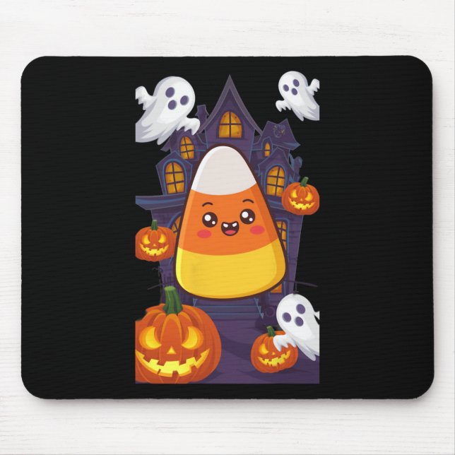 Candy Corn Halloween Costume  Mouse Mat (Front)