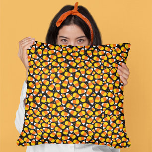 Candy Corn Halloween Cushion