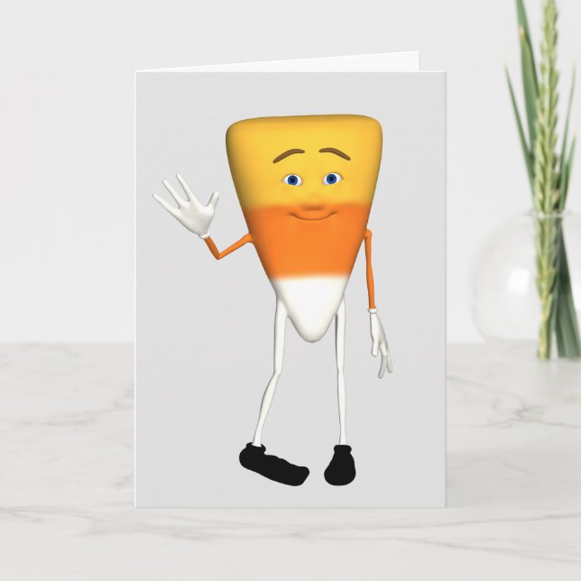 Candy Corn Halloween Greeting Card (Front)