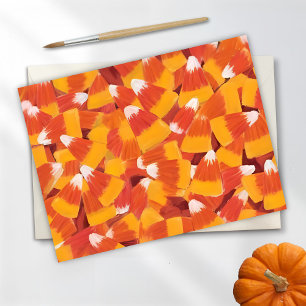 Candy Corn Halloween Holiday Postcard
