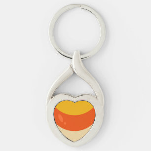 Candy Corn Halloween Key Ring