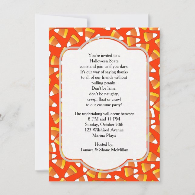 Candy Corn Halloween Party Invitation (Front)