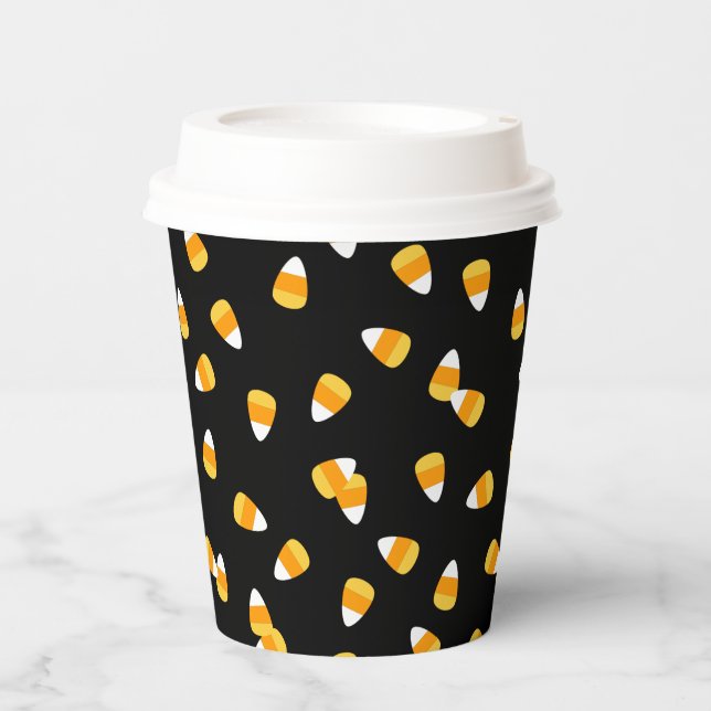 Candy Corn Halloween Party Paper Cups (Front)